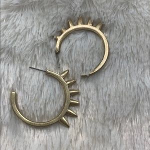 Gold spiky hoops